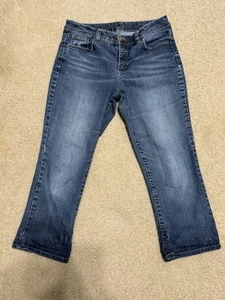**CODE BLEU** CAPRI, CROPPED WOMENS JEANS sz8/28 DARK BLUE - Picture 1 of 12