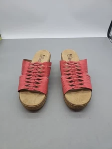 Neu White Mountain Damen-Sandale Größe 7 korallefarben Kreta Fußbett 2,5-Zoll-Absatz - Bild 1 von 6