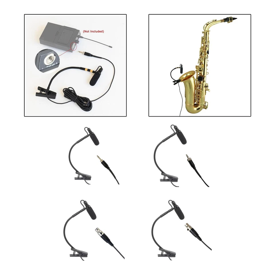 Clip on Instrumental Condenser Flexible Omni Directional 2.7M Metal Saxophone - Image 1 of 1