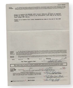 Ralph Kiner Floyd Robinson Signed Autographed Contract White Sox JSA CB20103 - Picture 1 of 4