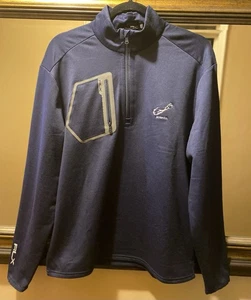 RLX Ralph Lauren Half Zip Navy Blue Pullover Sweatshirt Size M - Picture 1 of 12