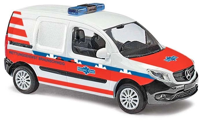 Busch 50610 - 1/87 / H0 Mercedes-Benz Citan Furgone - Medic One - Nuovo - Immagine 1 di 1