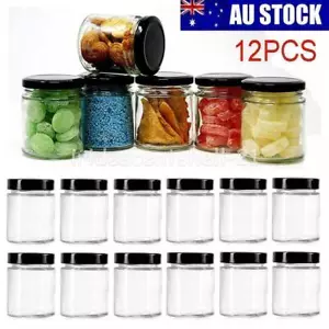 150ml Small Food Grade Glass Jars Mini Spice Jam Storage Air Tight Container 12X - Picture 1 of 8