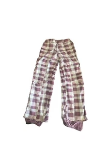 Burton Winter sports Snow Ski Cargo Purple Plaid Pants Women’s Size Medium - Picture 1 of 8