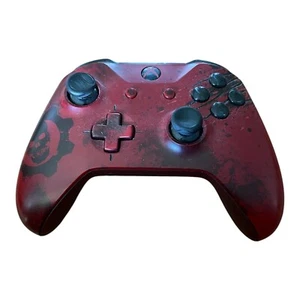 Microsoft XBOX One Gears of War 4 Crimson Red Controller - Parts/Repair/Working - Picture 1 of 9