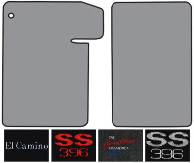 Alfombra Chevrolet El Camino 1964-1967 bucle logotipo alfombrilla 2 piezas Foto 1 de 2