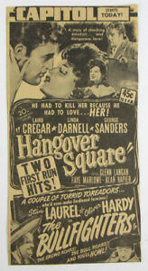 Vintage 1945 THE BULLFIGHTERS Laurel & Hardy Movie Newspaper Ad  