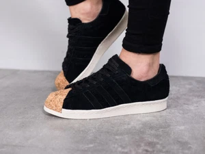 ADIDAS UNISEX Black Cork Superstar 1980's Shoes Trainers (Size UK 5) - Picture 1 of 8