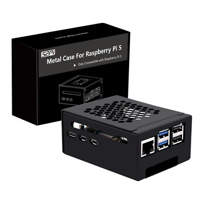 N07 Metal Case M.2 2280 PCIe to NVMe Bottom with Cooler for Raspberry Pi 5 - Image 1 of 4