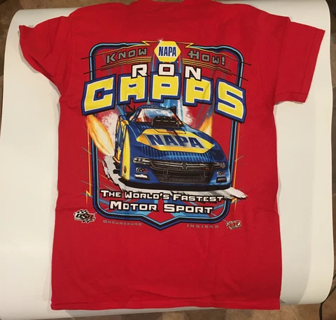 Vintage NHRA "KNOW HOW" Ron Capps NAPA T- SHIRT  Adult LARGE - New Cover