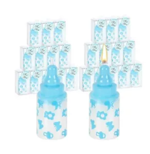 24 pcs Baby Shower Favor Candles with Boxes Decoration Baby Boy Shower - Picture 1 of 6