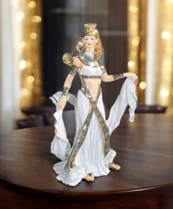Danbury Mint Queens of Egypt Cleopatra Figurine Collectible Porcelain Gold PICS - Picture 1 of 13