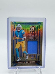 2023 Panini Gold Standard Football Newly Minted Quentin Johnston Charges Rc /399