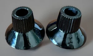 Vintage Black Glass Candle Stick Holders Set Of Two - Picture 1 of 7