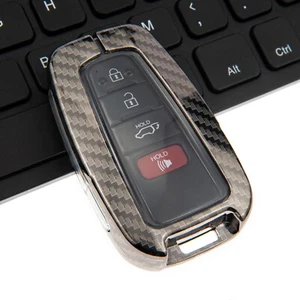 Metal Carbon Fibre Car Remote Smart Key Case Cover For Toyota Camry Corolla RAV4 - Picture 1 of 12