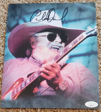 Charlie Daniels Signed Color 8x10 Photo JSA COA Cover