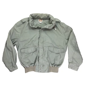 VTG Banana Republic Jacket Men's S Safari Military Bomber Cotton Hooded FLAW - Picture 1 of 17