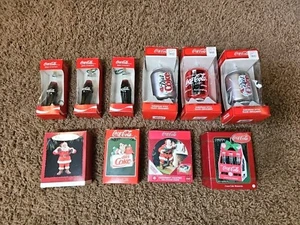 Vintage Coca-Cola Coke Brand Ornament lot Kurt Adler Carlton Enesco Hallmark - Picture 1 of 24