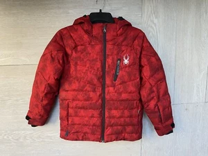 Spyder boys Boys' Impulse Synthetic Down Ski Jacket Cloudy Tonal Red/Black - 10 - Picture 1 of 18