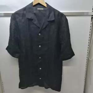 Camicia di lino manica corta Yohji Yamamoto Y'S nera taglia L - Foto 1 di 6