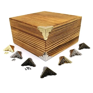12pcs Decorative Jewelry Chest Gift Box Wooden Wine Case Corner Protector Cover - Picture 1 of 9