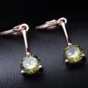 Gran Nuevo Nuevo Juego de Pendientes Colgantes Colgantes de Caída Verde Oliva Verde Oliva - Imagen 1 de 3