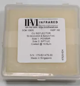NEW II-VI Infrared CU Laser Reflector 50.8mm Dia x 9.52mm Thick PO/MMR SPT/UC - Picture 1 of 2