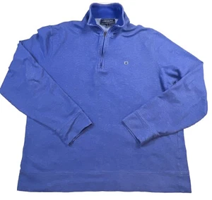 Crown & Ivy Adult Large 1/4 Zip Long Sleeve Golf Pullover Jacket Blue - Picture 1 of 9