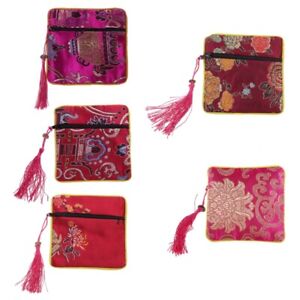 Silk with Brocade Bags Jewelry Bag Pouches