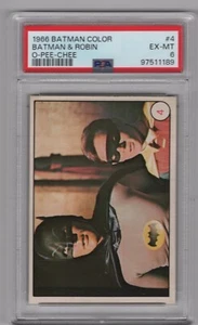 Batman & Robin 1966 Batman color O-Pee-Chee 1966 Nº 4 PSA 6 93616 - Imagen 1 de 2