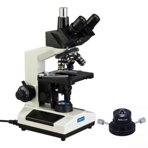 OMAX 40X-2000X Darkfield Trinocular Lab Compound Replaceable LED Microscope - Picture 1 of 9