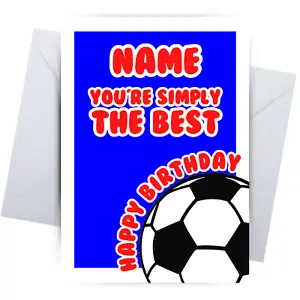 football birthday card rangers for dad brother son simply the best personalised - Picture 1 of 8