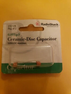 Condensador de disco de cerámica 0,001 uF #272-0126 de RadioShack Foto 1 de 2