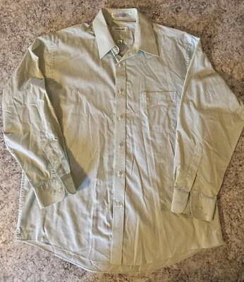 Pierre Cardin Long Sleeve Button Down Light Green Mens 16.5 32/33 Dress Shirt - Image 1 of 4