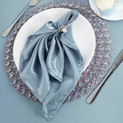 20" Satin NAPKINS Wedding Party Baby Shower Table Supply Decorations Wholesale - Image 1 of 2