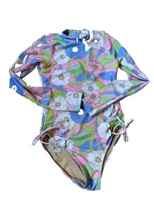 Shade Critters Palm Beach 6 Floral Long Sleeve One Piece Swimsuit - Picture 1 of 13