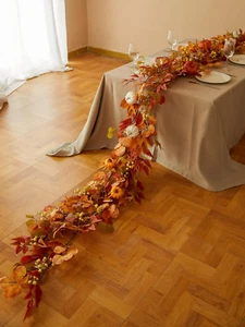 Thanksgiving Decorations - 13FT Fall Garland Maple Leaf, Artificial Autumn Hang - Picture 1 of 9