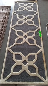 DARK GREY / IVORY 2'-6" x 8'-0" Stained Rug, Reduced Price 1172771413 CAM722D-28 - Picture 1 of 4