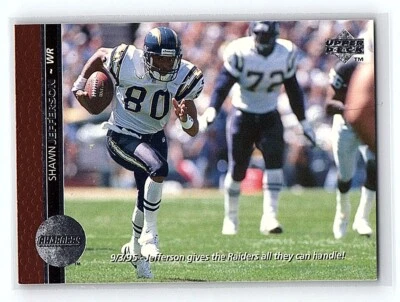 1996 Upper Deck Shawn Jefferson San Diego Chargers #40 - Image 1 of 2