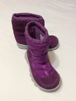 THE NORTH FACE Girls Toddler Purple Suede Quilted Slip On Bootie - Size 7 - Image 1 of 4