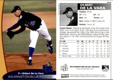 Gilbert de la Vara 2008 Choice Wilmington Blue Rocks #6 Card *AutographDen*