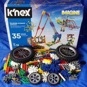 K'NEX 35 Model Ultimate Building Set 480pc w/ Wheels Connectors Stems #12418 - Picture 1 of 7