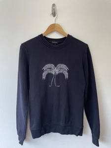 Jam Industries Palm Embroidered Sweatshirt Size XS Black Cotton Blend - Picture 1 of 7