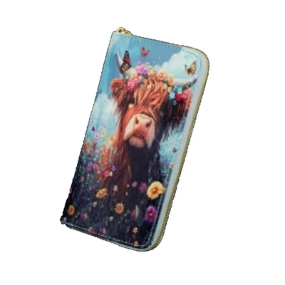 Sangrila Fabric Purses Highland Cow, Mickey Mouse, Skeletons - Image 1 of 4