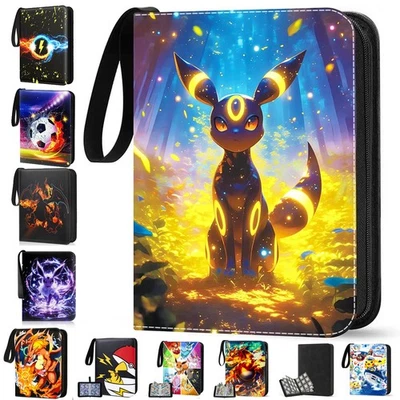 MARKENLOS Sammelalbum für 400/520/900 Pokemon Karten 4-/9- Pocket Sammelmappe Ordner Heft