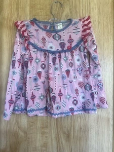 Matilda Jane Deck The Halls Pajama Top Size 8 - Picture 1 of 3