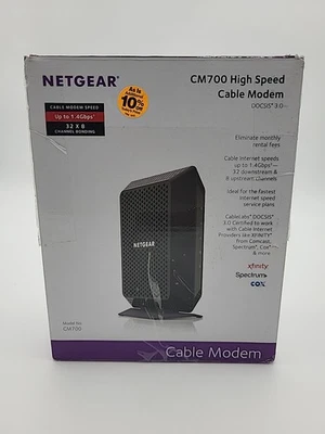 NETGEAR CM700 Cable Modem 800Mbps DOCSIS 3.0 Black - Image 1 of 4