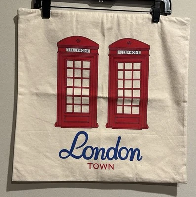 Fronha Turística Londres Phonebox Gráfica Inglaterra Reino Unido 17” Quadrada - Imagem 1 de 3