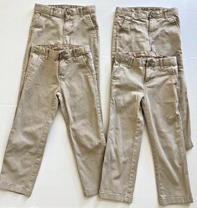 4x OLD NAVY GERADE EINGEBAUTE FLEX UNIFORM KLEID KHAKI HOSE REISSVERSCHLUSS JUNGEN 5t - Bild 1 von 6