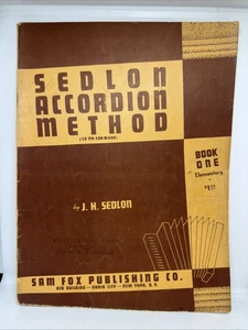 VTG SEDLON 1939 ACCORDION METHOD MUSIC "BOOK ONE" BY J.H. SEDLON - Picture 1 of 7